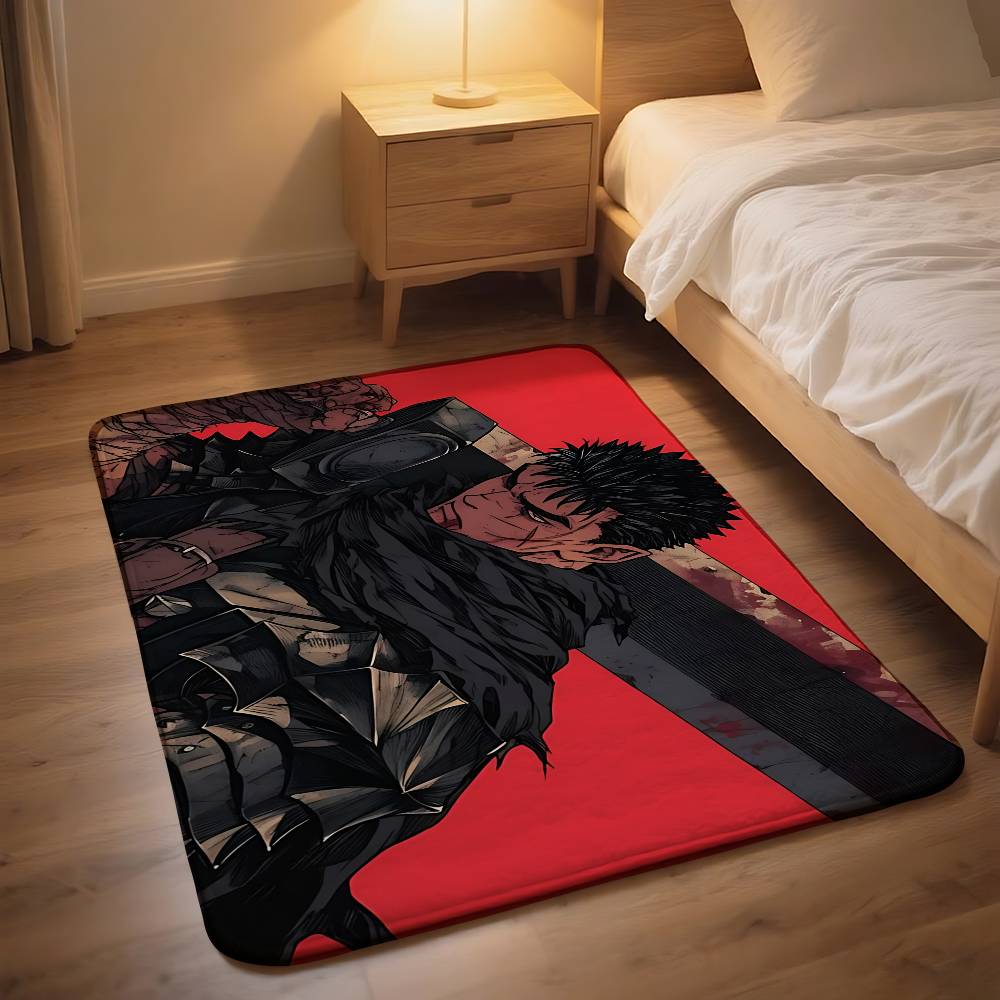 Cool Anime B-BerserkS Carpet Bathroom Anti-slip Mat Door Mat Home Decoration Mat Entrance Door Mat Scratch-resistant Door Mat