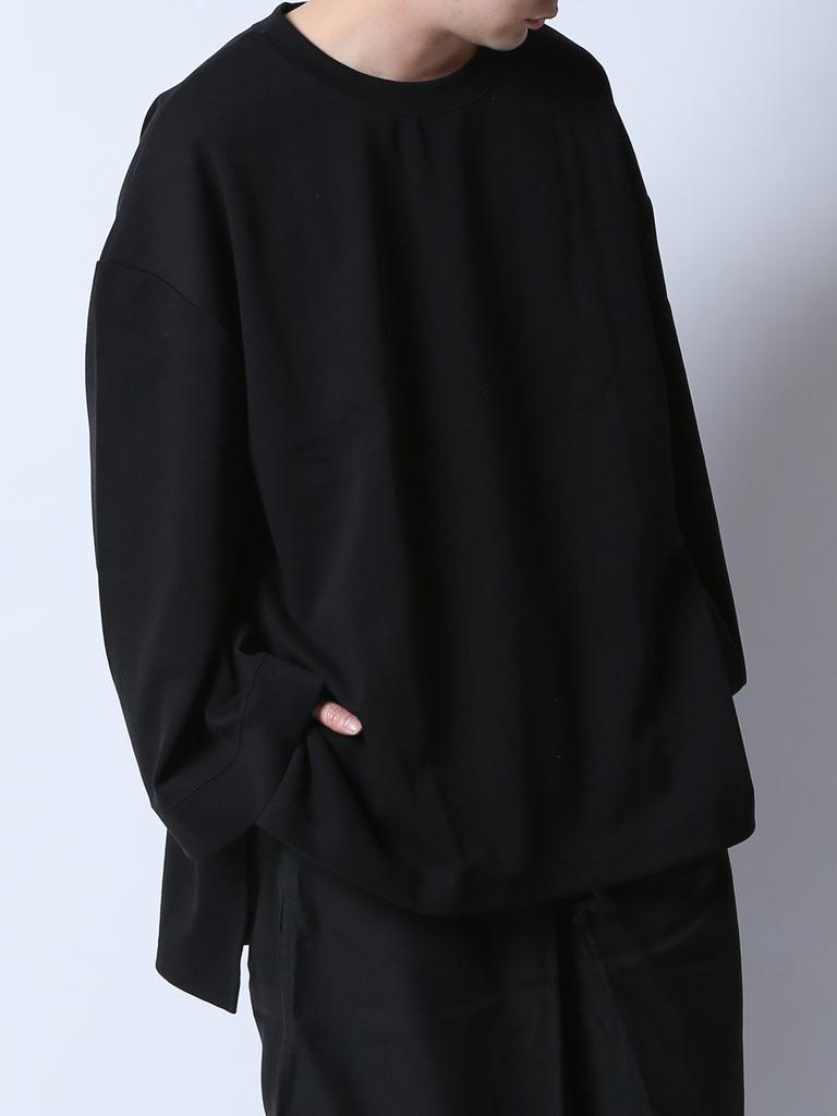 AS SUPER SONIC Schnitt und Big Wide F genäht, Silhouette, Ärmel, Herren, Schwarz,