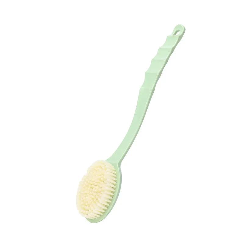 1pc Long Handle Bath Brush Soft Hair Silicon Shower Bathroom Shower Foot Washing Brush Rubbing Mud Brush Bathroom Accessories