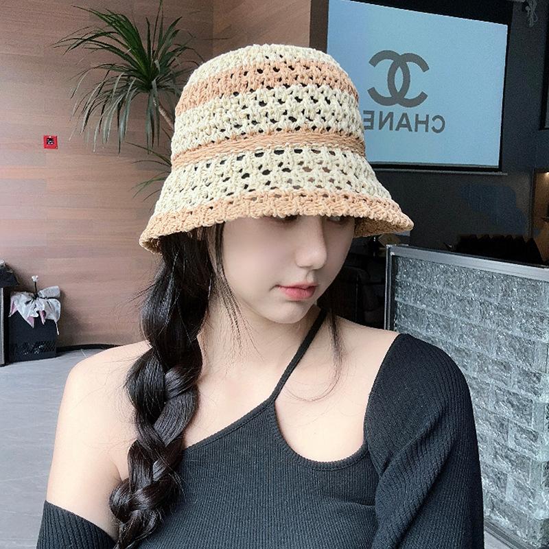 Big head circumference bucket hat female M standard face covering sun protection hat UV protection beach outdoor sun hat