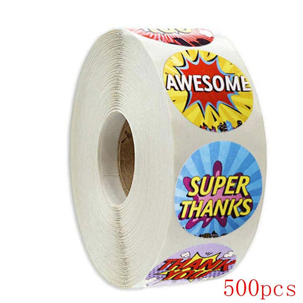 50-500pcs Encouragement Stickers Cartoon Animals 8 Designs for Kids School Kindergarten Teachers Children Scrapbooking Game Toy