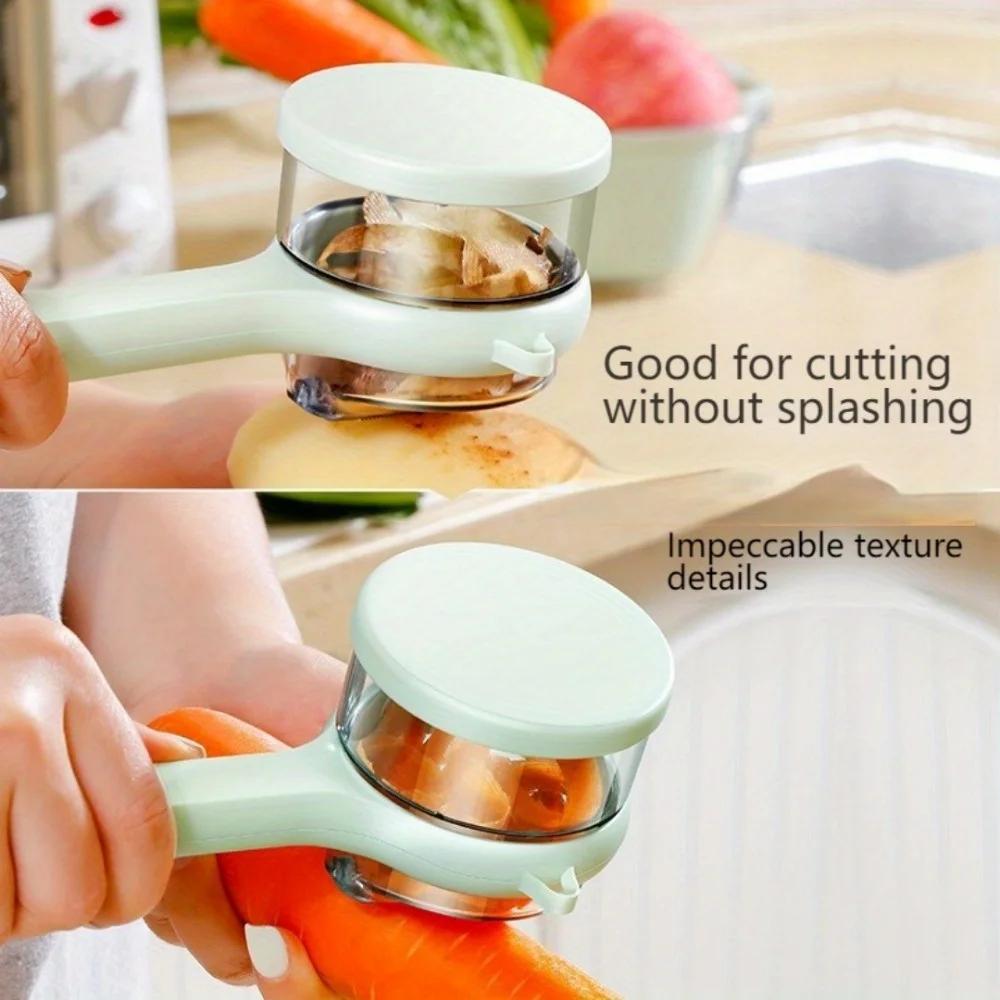 Anti Splash Fruit and Vegetable Peeler, with A Smooth Double-sided Blade, Suitable for Peeling Apples, Potatoes, and Carrots