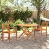 VidaXL Table pliable de jardin Ø110x75 cm bois d'acacia solide, table, table pliante, table de camping, table à manger, 4004911
