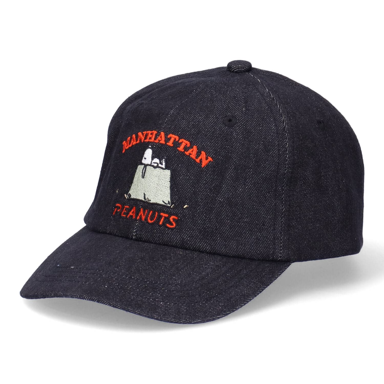 

x PEANUTS Collaboration Denim Cap Hat Snoopy DENIM CAP [Manhattan Portage] (011 Black)