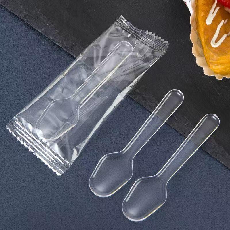 Disposable Transparent Dessert Spoons