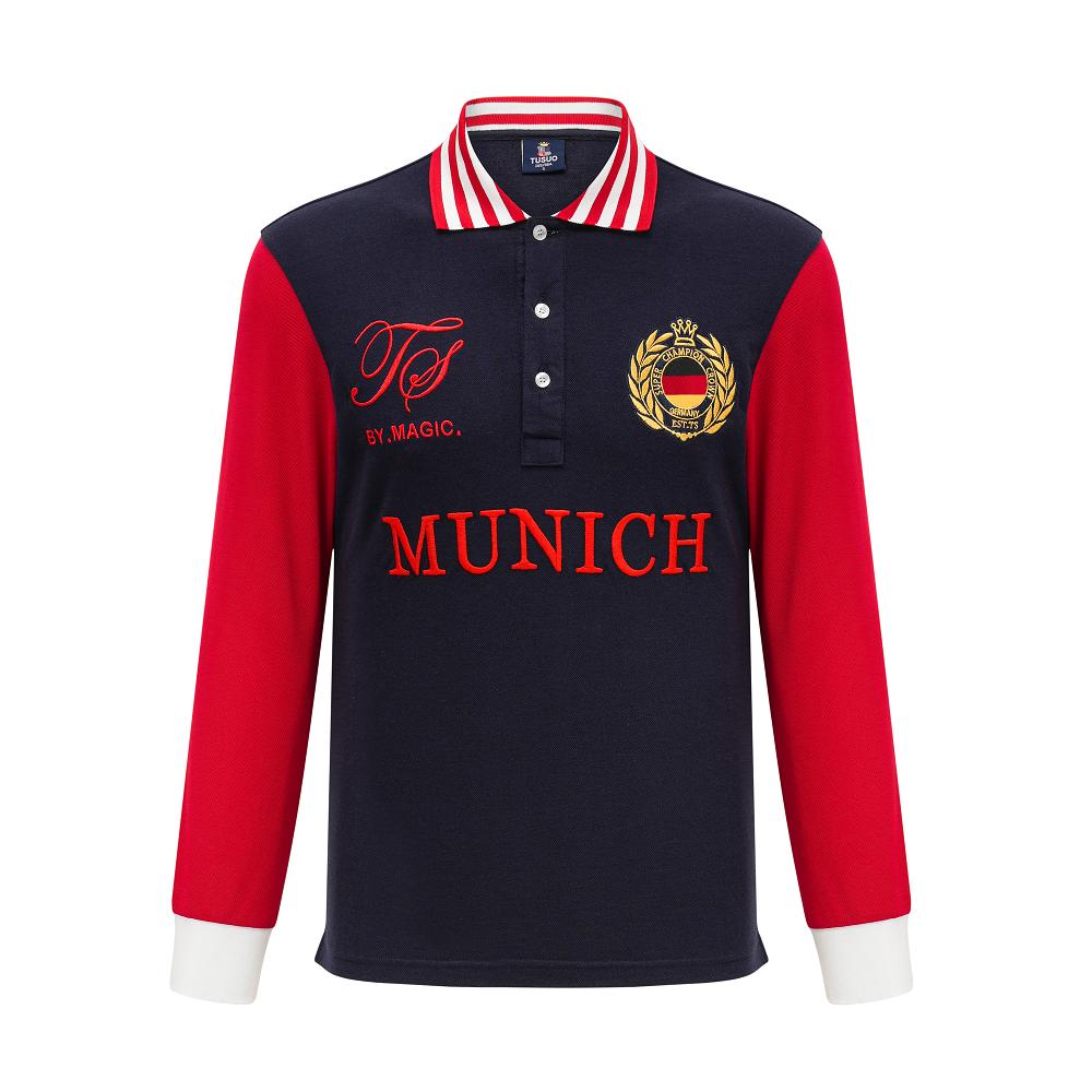 

TrendHub Новая мужская рубашка поло с длинным рукавом, королевская, спортивная, для отдыха, модная, из чистого хлопка, приталенная, с разрезами 7XL