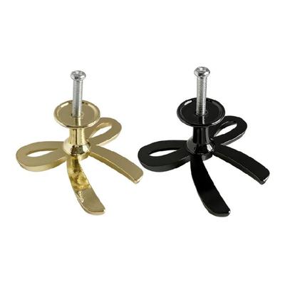 Simple Furniture Decorative Handle Modern Metal Dressers Knob Bowknot Shape Bedside Cabinet Pull Easy To Installation