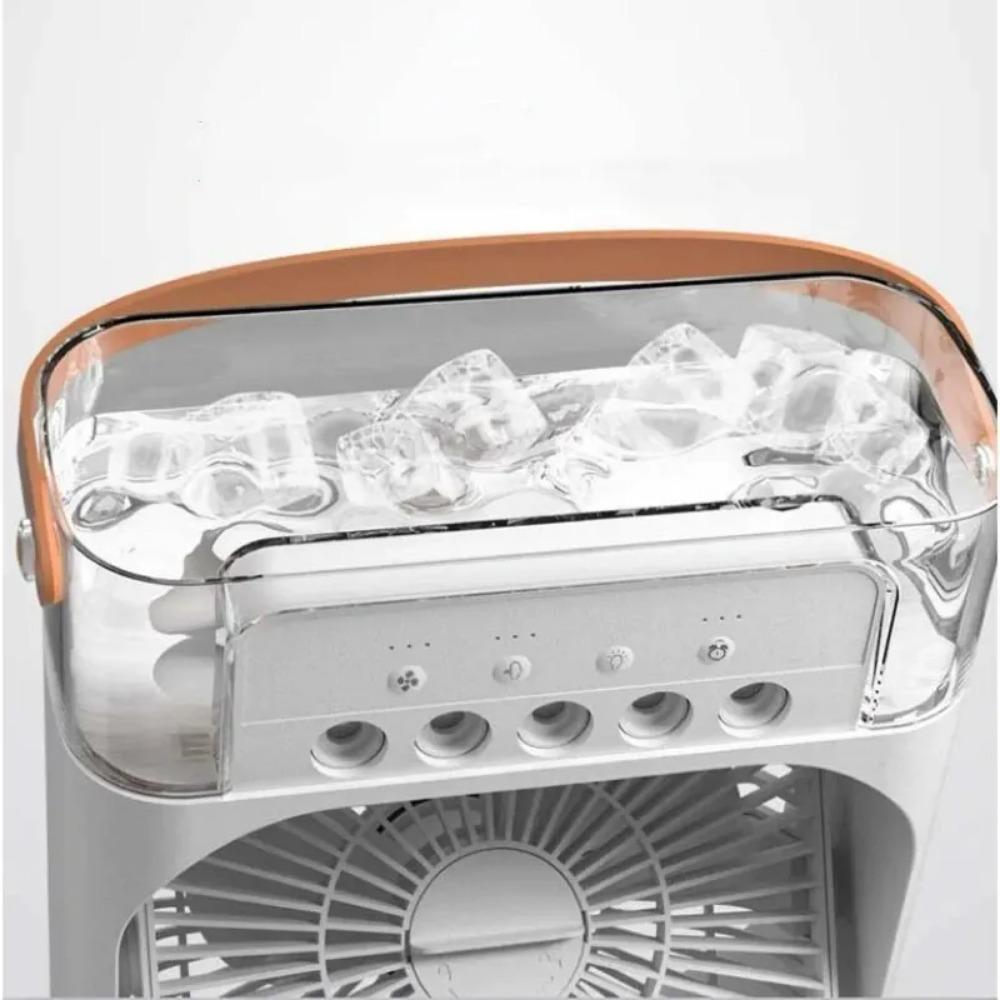 Five-Hole Spray Fan Humidification Refrigeration Air Conditioning Fan Desktop Dormitory Mini Chiller USB
