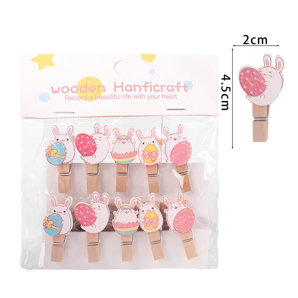 50/10Pcs Easter Crafts Bunny Clothespins for Crafts Photo Clip  Postcard Paper Pegs Home Bedroom Decoration Rabbit Accessories