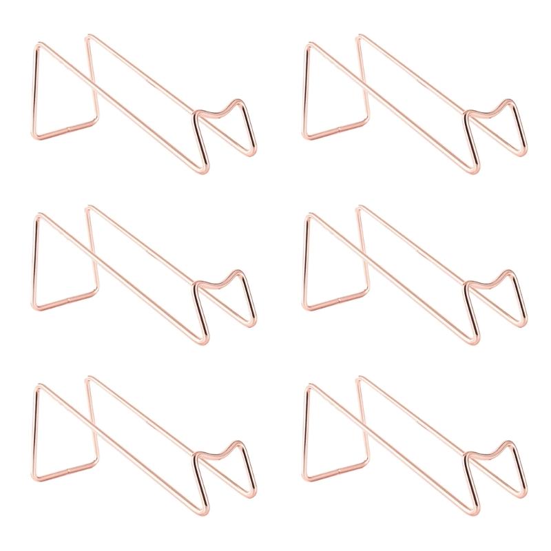 6Pieces Simple Iron Stand Single Storage Solution Iron Material Wine Display Shelves Bottle Holder Wine Bottle Rack