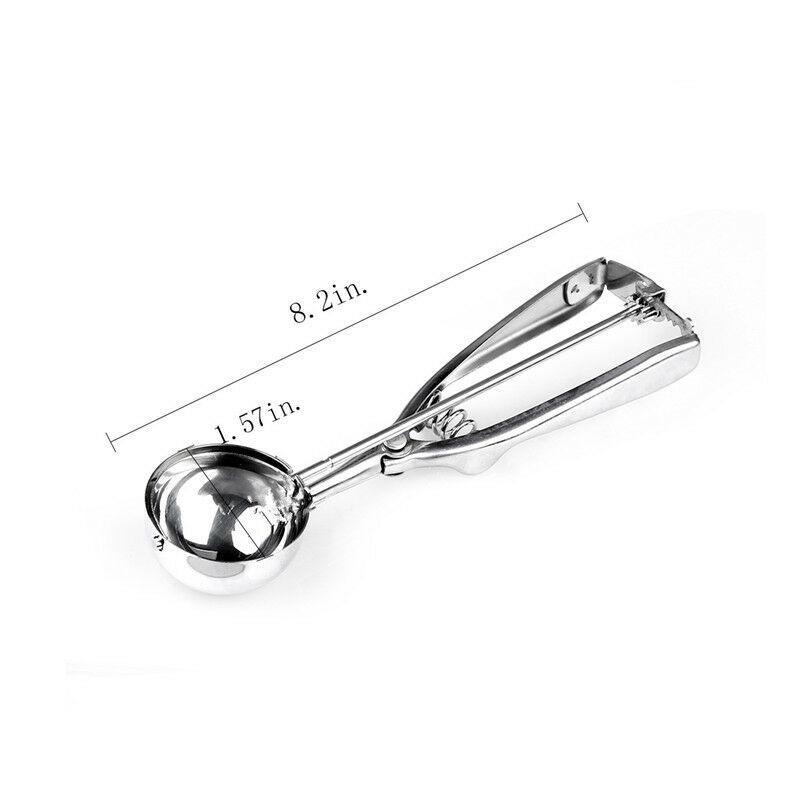 New Kitchen Ice Cream Mash Potato Scoop Stainless Steel Spoon Spring Handle Kitchen Accessories  3 size for choose