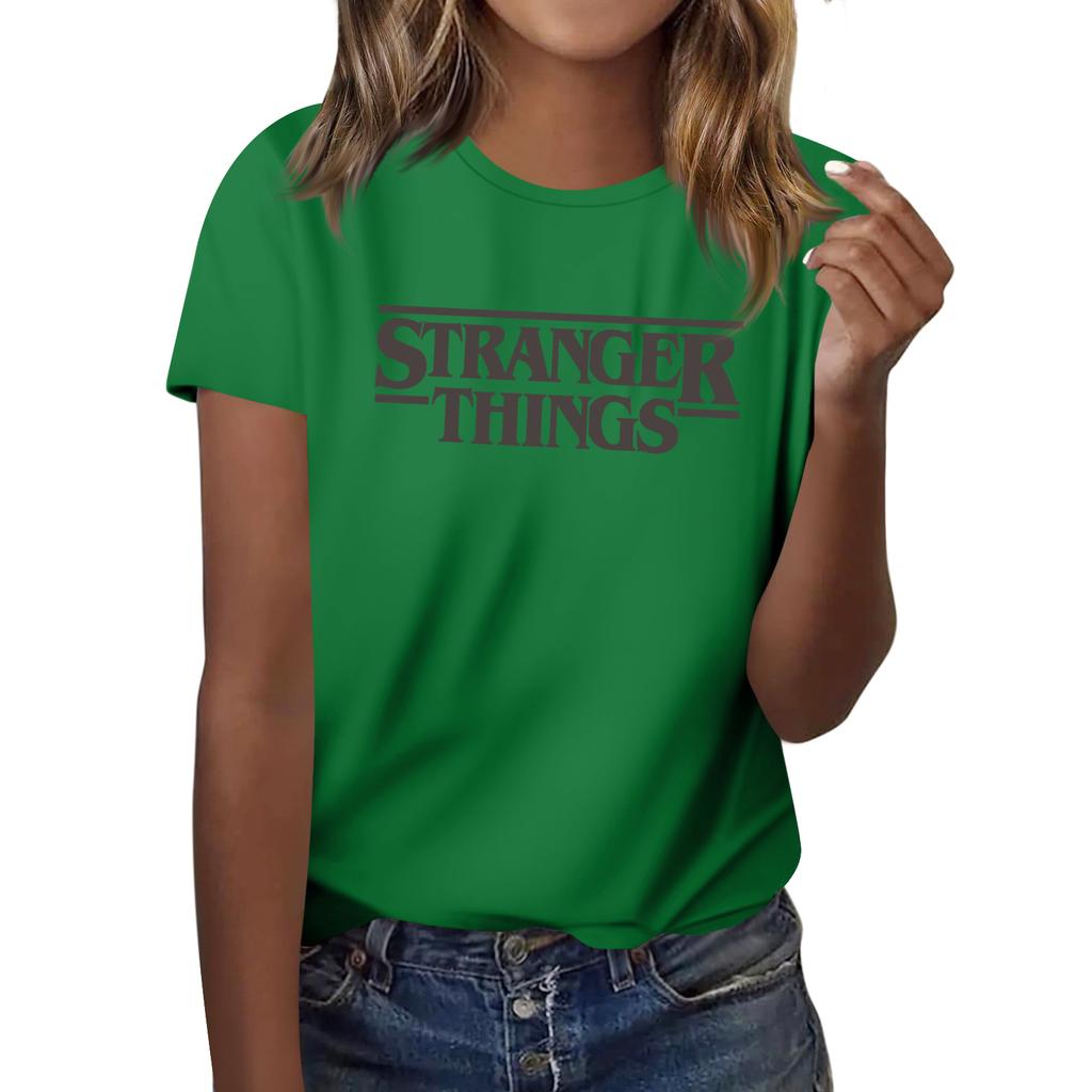 Lässiges Kurzarm-T-Shirt mit Buchstabenprint für Kinder