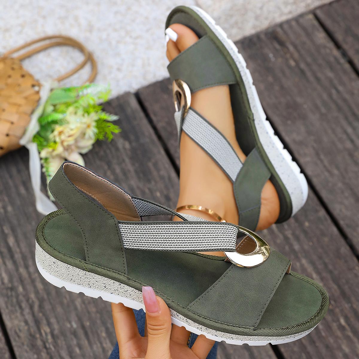 Women Sandals Comfortable Platform Wedge Lightweight Sandals Summer Strap Casual Vacation Shoes Women  De 36