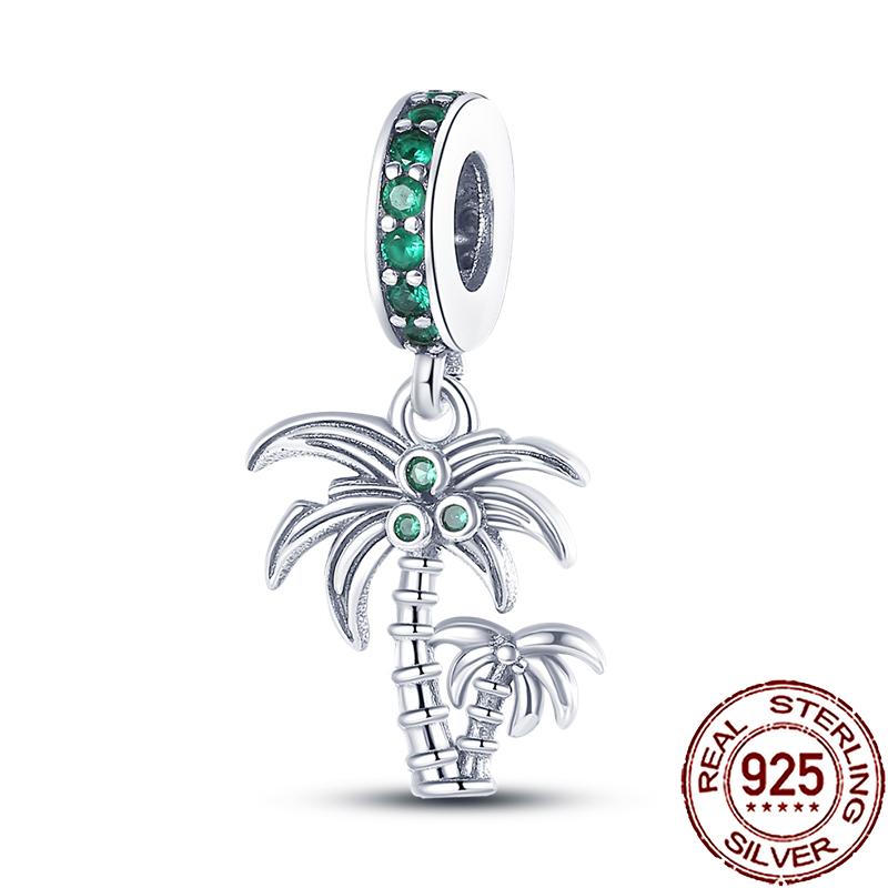 New Charms Copper Colorful Plant Flower Fruit Charm Beads Fit Snake Chain Bracelet Necklace Women Diy Jewelry