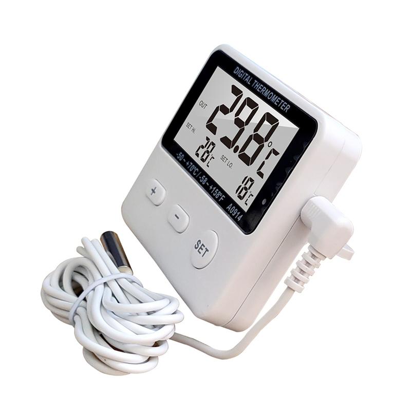 

CYCLI-2X Mini LCD Digital Probe Sensor Thermometer Water Tank Swimming Pool Refrigerator Aquarium Wine Cellar Thermometer белый
