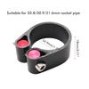 Bike Seatpost Clamp 3K Carbon Fiber Ultra Light Seat Tube Clip Bike Seat Post Clamp for MTB Mountain Bike Road Bike