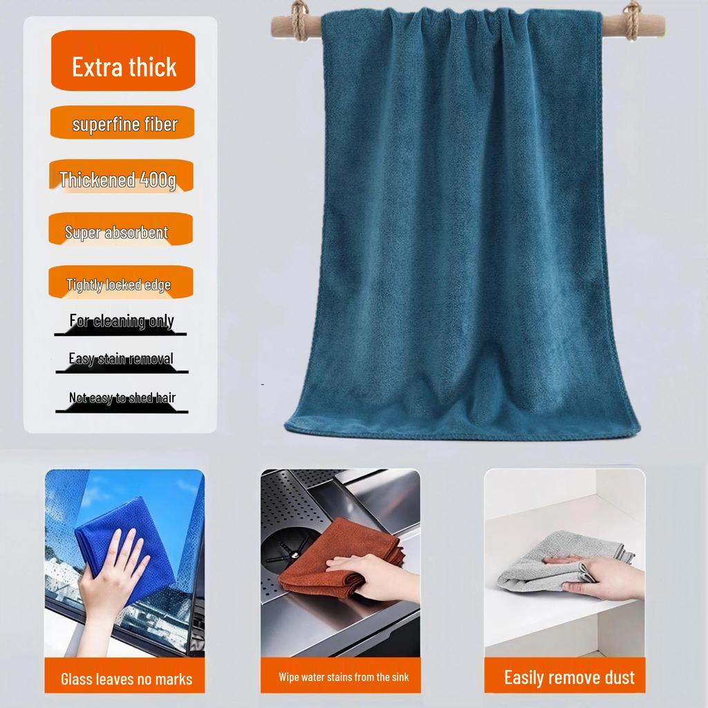 Ultra-Fine Fiber Thickened Car Wash and Cleaning Towel with High Water Absorption - Ideal for Home, Hotel, and Salon Use