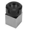 Square Collet Chuck Block Silver Carbon Steel High Accuracy CNC Lathe Tool HolderER40