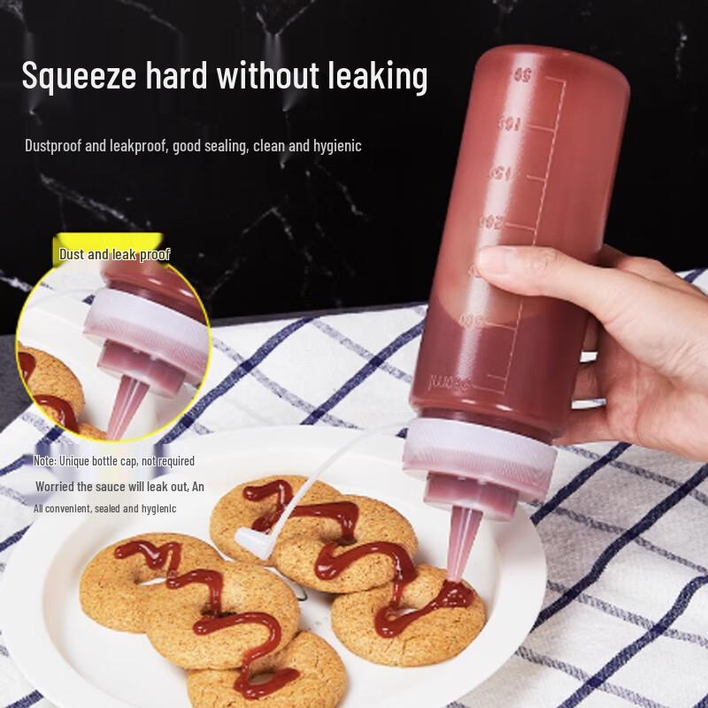 PE-Kunststoff-Quetschflaschen für Saucen (5er-Pack, 450ML)