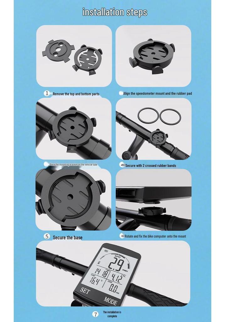 Large Screen Waterproof GPS Wireless Cycling Computer with Backlight and Odometer