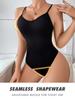 Super Sale V-hals Spaghetti Strap Bodysuit Compression BodySuits Åpent skritt Shapewear Slanking Body Shaper glatt ut