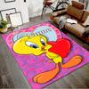 Custom Tweety Mat Personalized Name, Polyester Washable Indoor Entryway Rug, Gift for Christmas, Easter, Thanksgiving Day