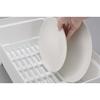 Inomata Chemical Plastic Dish Drainer, White, Approx. 22 X 42 X 16cm High, Separate Dish Drainer, Made In Japan, 0048