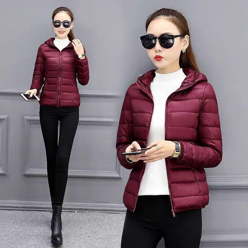 Women's Slim Feather Cotton Jacket - 2023 New Style, Stand Collar, Short, All-Match Autumn/Winter Workwear, Western Style.
