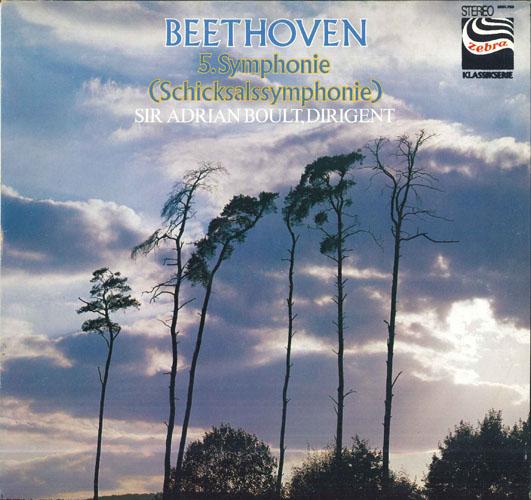 

LP Record BEETHOVEN ADRIAN BOULT 5.symphonie Schicksalssymphonie 0091703 ZEBRA Germany Classical Used
