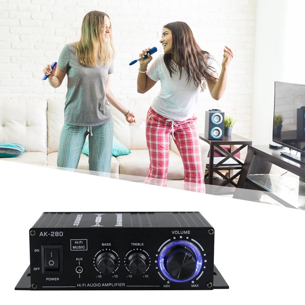 AK-280 12W Verstärker Stereo Audioverstärker Heim Mini Klasse RCA Verstärker D Autoradio 2025 Anschluss Z2L3