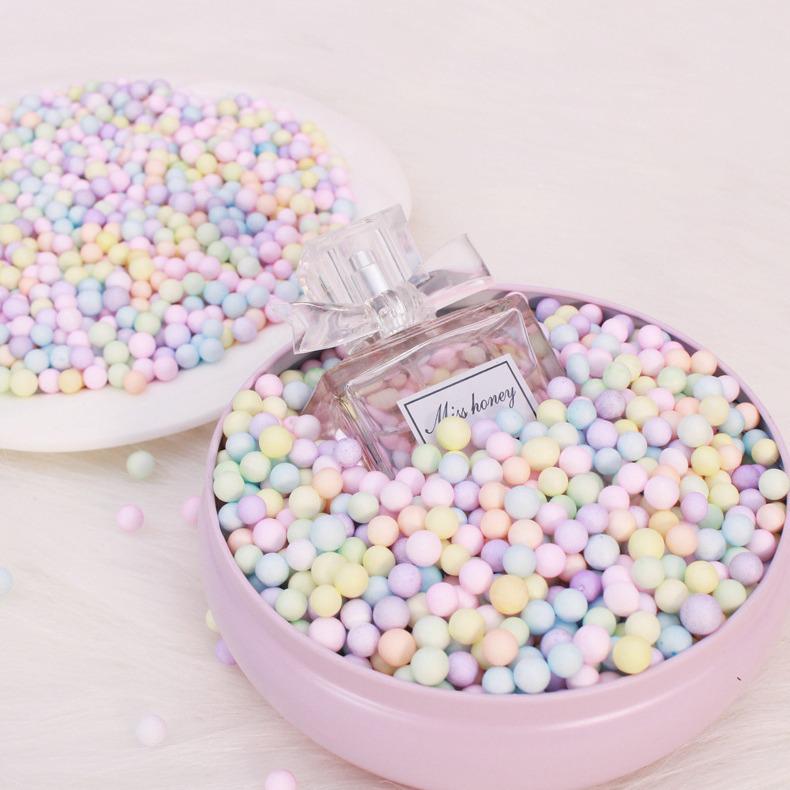 25g Macaron Color Foam Ball Gift Box Filler - Heart and Meteor Ball Design