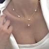Full Moon Star Freshwater Pearl Necklace, Grain-shaped Freshwater Pearl Collar Chain, Y-shaped Necklace - Gentle for Women
