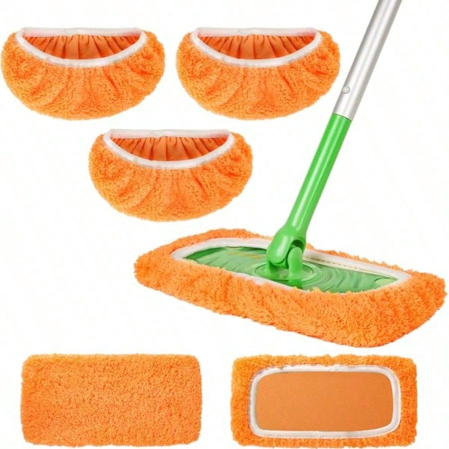 Reusable Mop Pads Compatible With Sweeper, Dry And Wet Dual-Purpose Flat Mop Covers