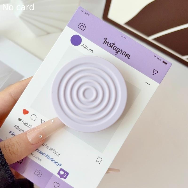 Macaroon Color Ripple Cute Magnetic Stands For iPhone 18 Samsung For MagSafe Expandable Phone Holder Foldable Ring Support