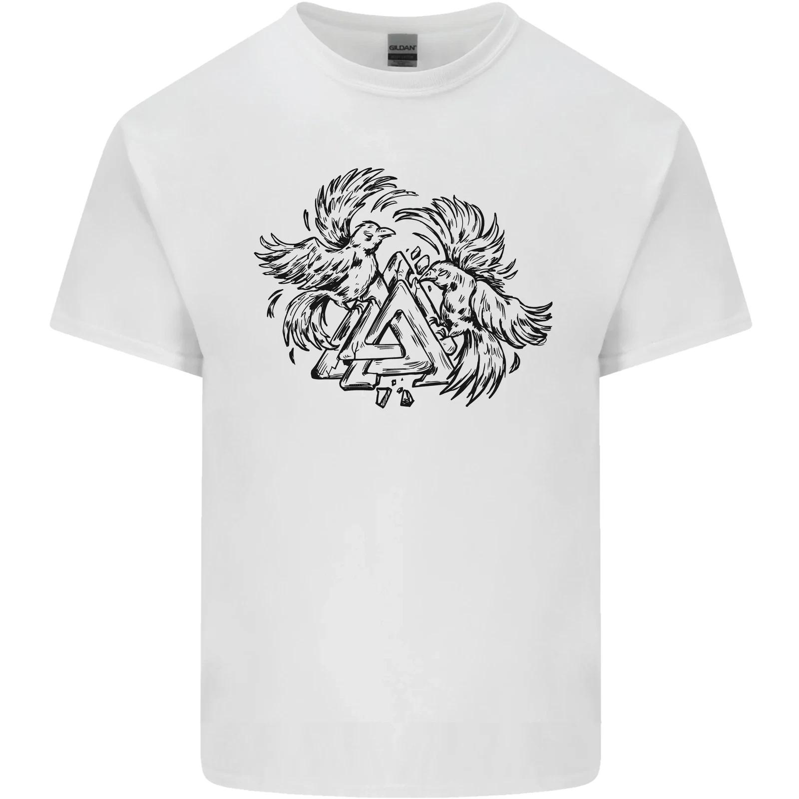 

Valknut Symbol With Ravens Viking Kids T-Shirt Childrens L