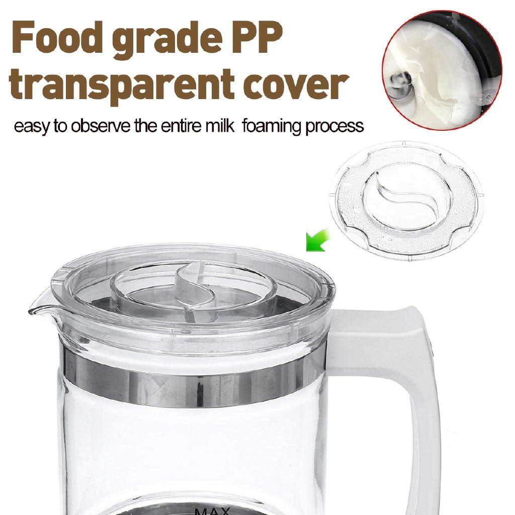 Large Capacity Electric Milk Frother LED Electric Milk Frother Automatic Foam Maker for Hot & Cold Milk Foam Stainless