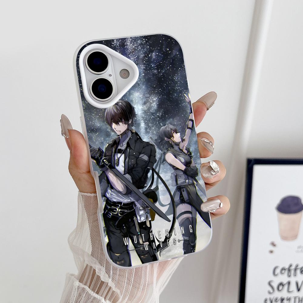 Wuthering Waves Rover Jelly Double layer White Mobile Phone Case for iPhone 17 16 15 14 13 12 11 Air Pro Max Plus Protective