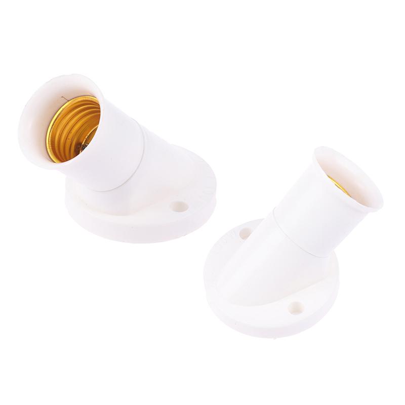 Screw Lamp Base Diagonal Screw Port Lamp Holder Socke Base Light Bulb 45 Degree E27 Socket Holder Adapter