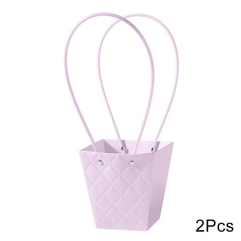 1PC Flower Packaging Bag Portable With Handle Rose Flower Kraft Paper Colorful Flower Box Birthday Gift Bag Wedding Party