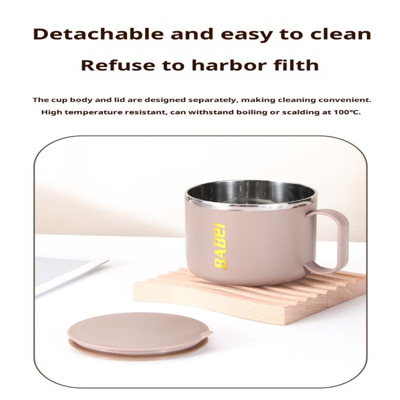 304 Edelstahl Thermobecher Doppelschichtig Hitzebeständig Vakuumflasche 400ml Mit Deckel Kaffeetasse Büro