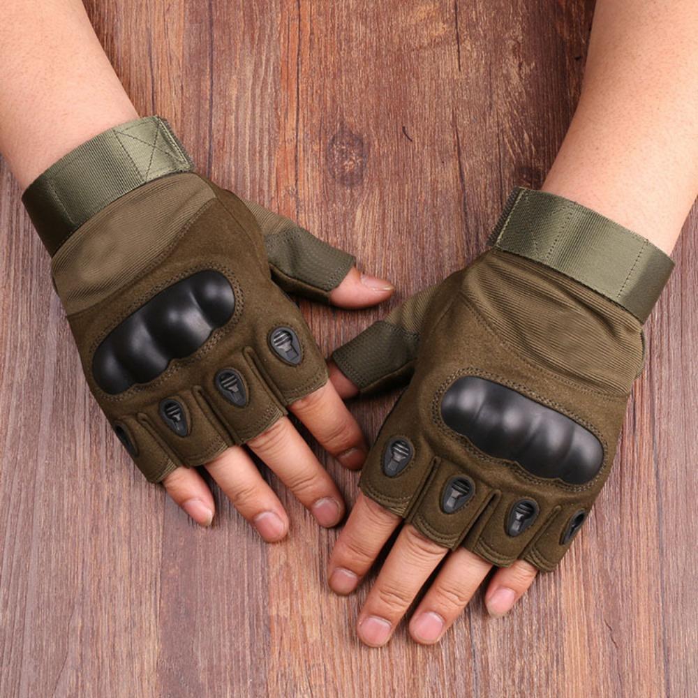 Tactical Gloves Military Fans Field Performance Black British Outdoor Riding Cut-proof Sports Fitness Hard Shell Half Finger Gloves