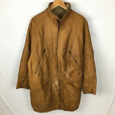 CHRIST Lederjacke mit Boa-Futter Größe XL Braun Camel(GEBRAUCHT)