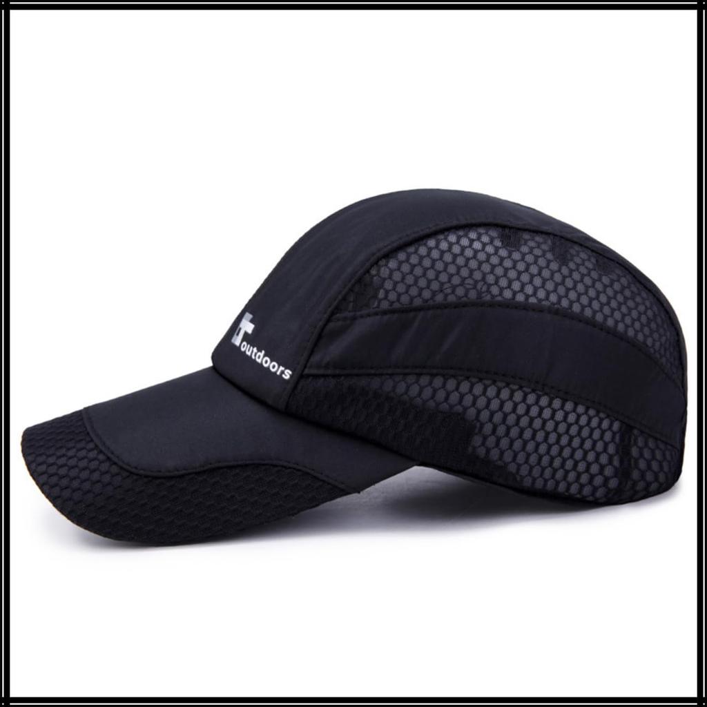 CZA500 [White Fang] Hat, Cap, Sunshade, Breathable, Quick-Drying, Outdoor, Running, Fishing, Sports, Men's, (Rose)