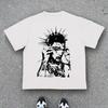 Men's High Street Punk Style Printed T-shirt with Trendy Casual Style Is Very Suitable for Street Fashion Enthusiasts