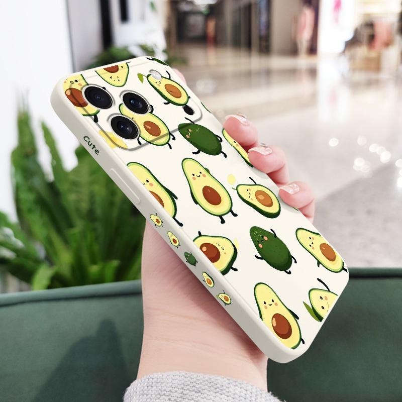 Swinging Avocado Phone Case For iPhone 17 Air 16 16e 15 14 13 Pro Max Plus Mini Liquid Silicone Soft Cover