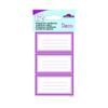 12 School Adhesive Labels - Pink Rectangle - Glitter