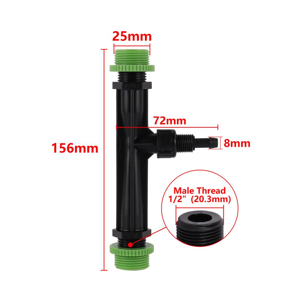 1" 3/4" 1/2" Venturiho směšovač hnojiv Stříkačka Venturiho trubice Automatická sada pro hnojení Zahradní zavlažování Aplikátor hnojiv