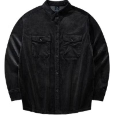 Solid Color Lapel Single-Breasted Long Sleeve Jacket Men Jackets Dark-Brown Gray 952448602-3