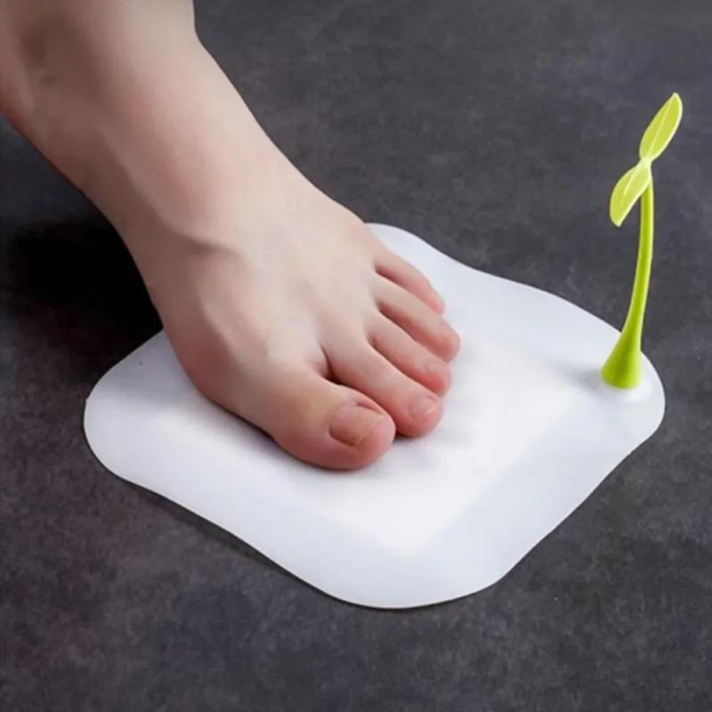 Little Bean Sprouts Silicone Floor Drain Cover: 2-in-1 Anti-Odor Mat & Tub Stopper for Kitchen, Bathroom & Laundry