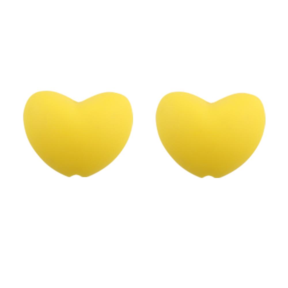 Kovict 21pcs Silicone Beads Heart Shape Charm For Jewelry Making Necklace Bracelets Accessories